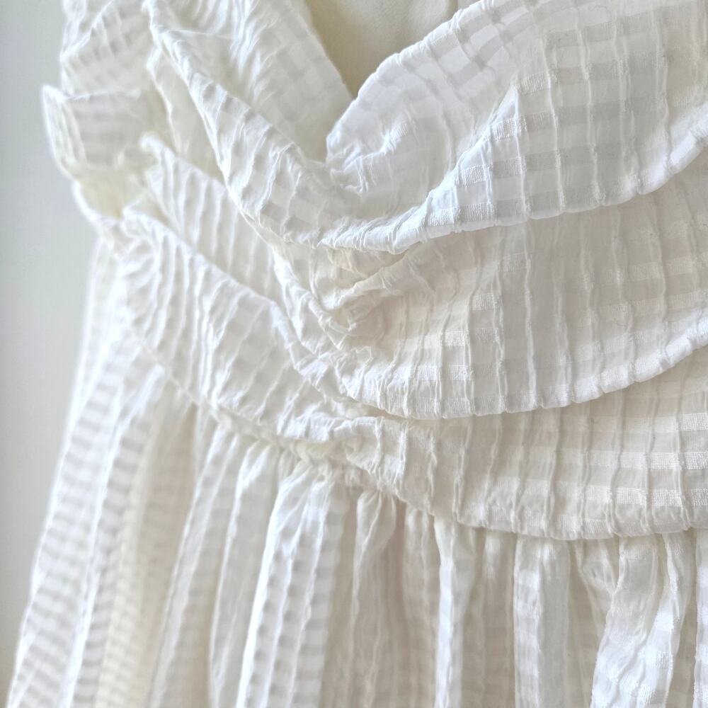 Reformation Catarina White Mini Babydoll Tent Summer Dress Womens Large XL EUC - Picture 8 of 12